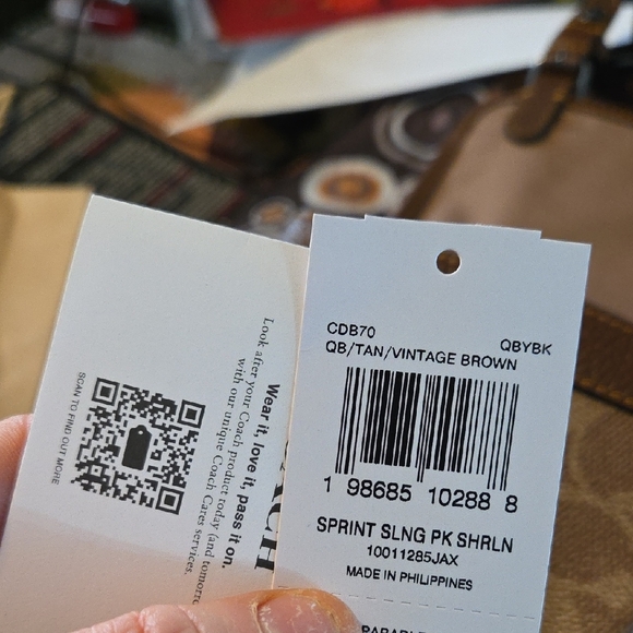 Coach Brown and Tan Shearling Crossbody Bag - Picture 3 of 16